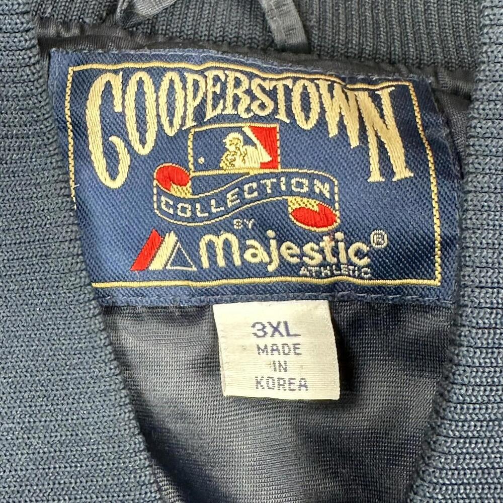 Houston Astros Satin Jacket Men 3XL Blue Red Striped Retro Majestic Cooperstown - Picture 4 of 10
